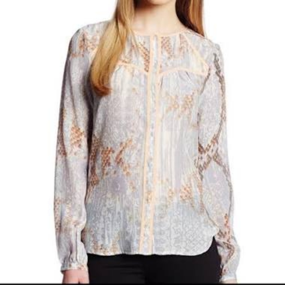 Aryn K Silk Blouse Size L